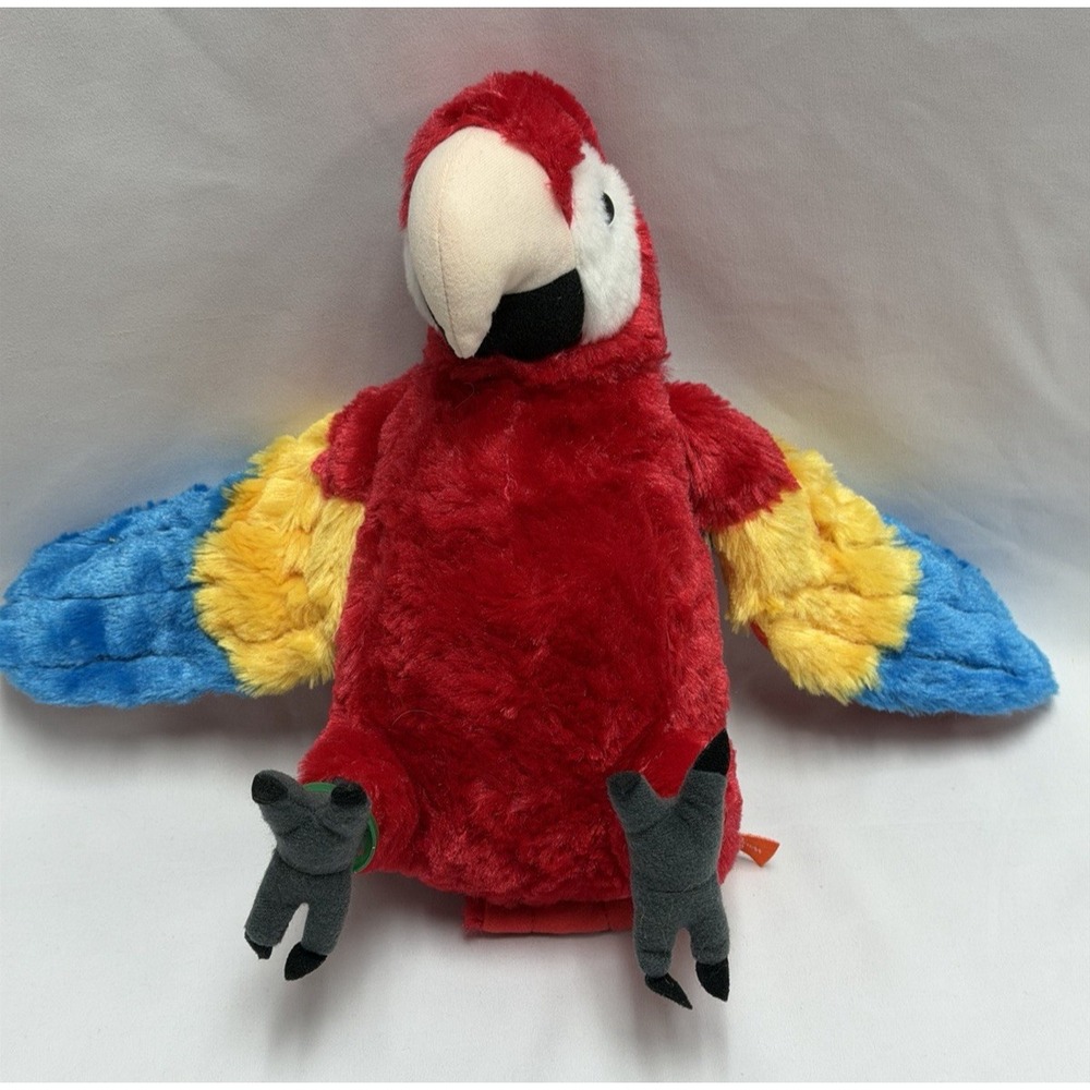 Wild Republic Plush Parrot Stuffed Animal Red Macaw Bird Toy